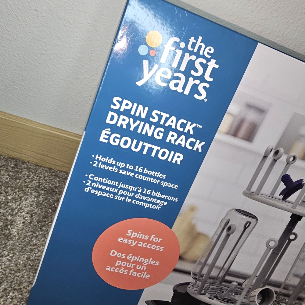 The First Years Spin Stack Drying Rack - Gray - Picture 2 of 4
